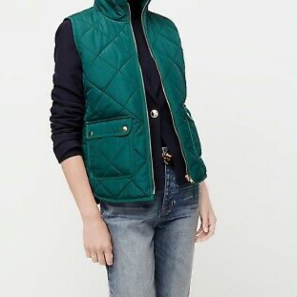 J. Crew Factory 2019 Womens Green Excursion Puffer Vest XS